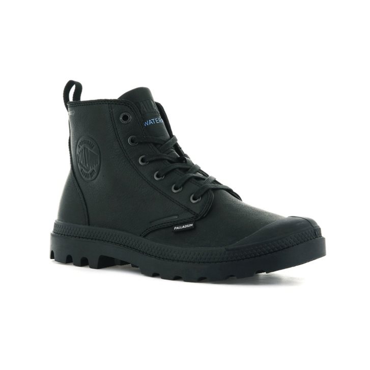 Bottes Palladium Pampa Hi Ess Leather WP+ Homme Noir | FR JDQ803C